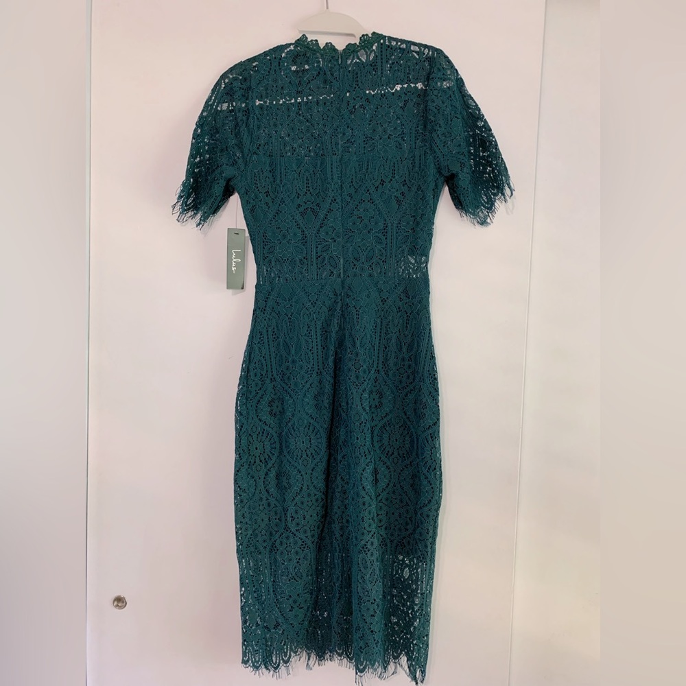 Lulu’s Forest Green Lace Dress XS